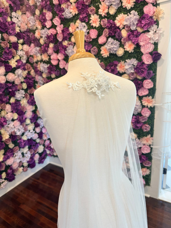 NWT Soft English Net Wedding Veil Cape White Ivory English Net Veil - Soft Lightweight Cathedral Bridal Veil  main image 3