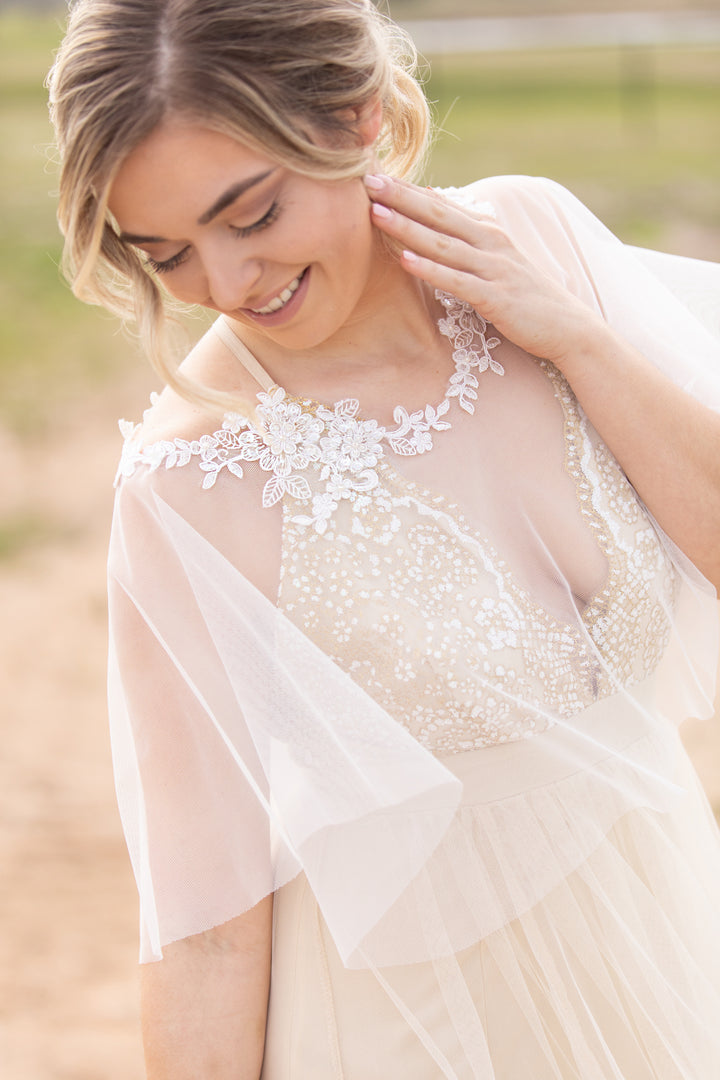 The Maison - Lace Bolero Wedding Shaw – Blanca Veils