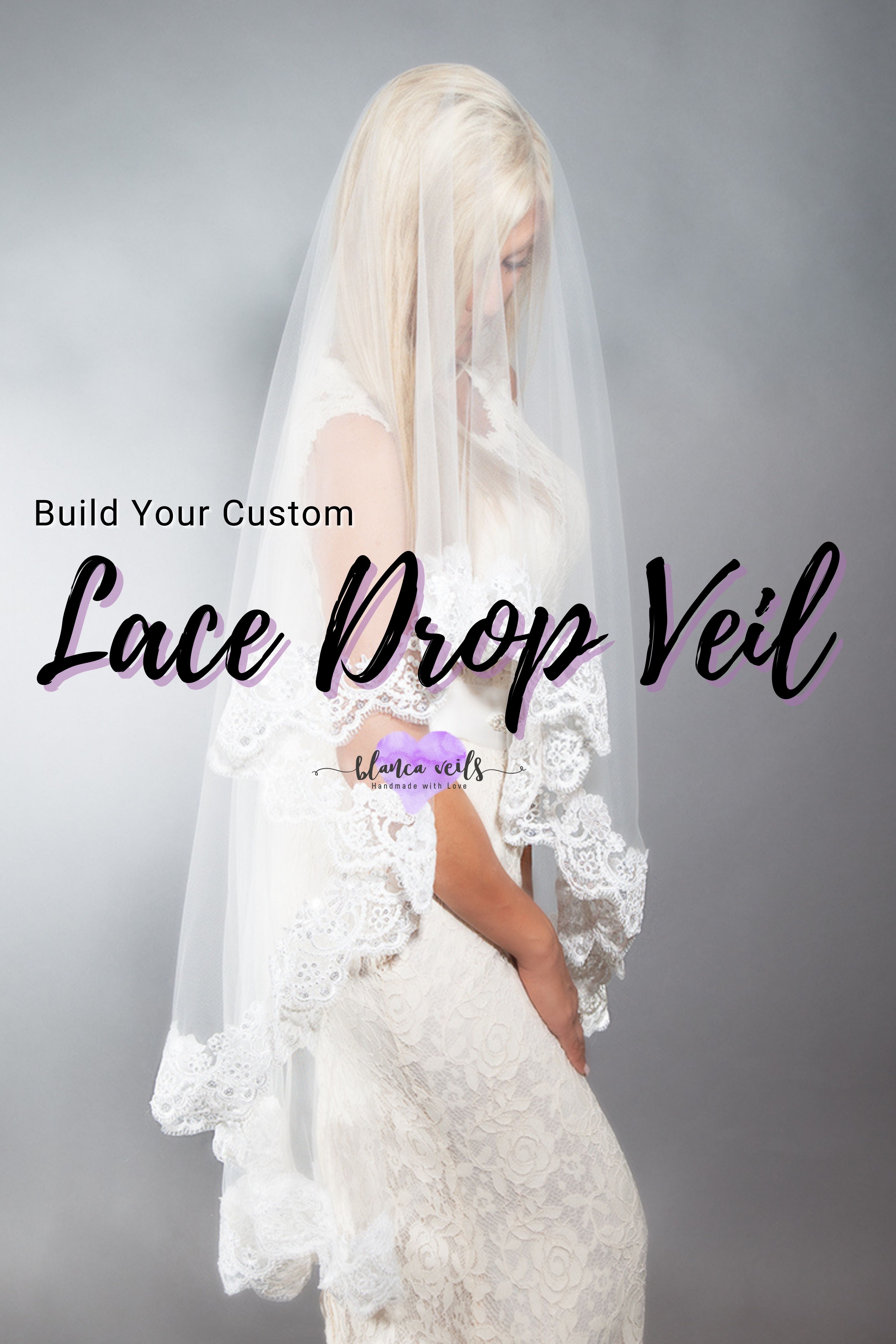 Build Your Custom Lace Drop Veil – Blanca Veils