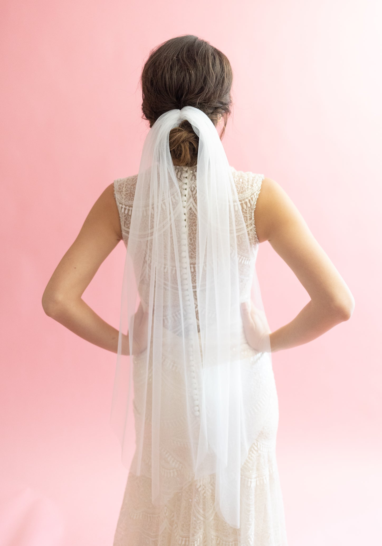 Ponytail Veil – Blanca Veils