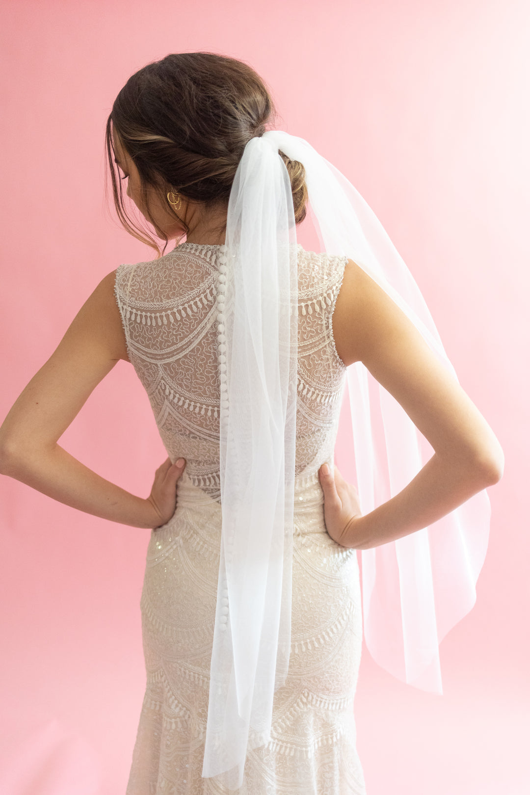 Ponytail Veil Blanca Veils Ponytail Veil Blanca Veils