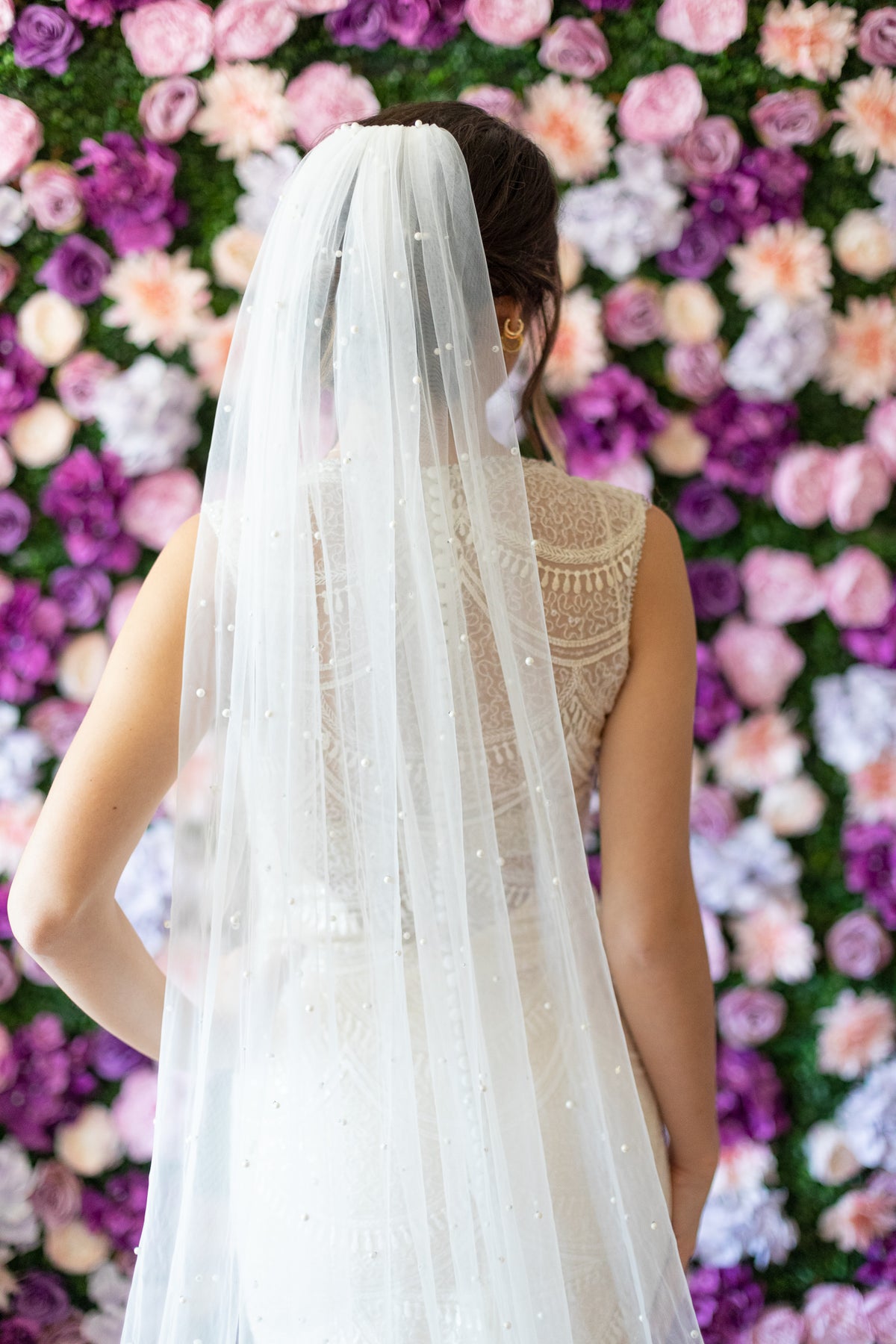 The Layla - Pearl Drop Veil – Blanca Veils